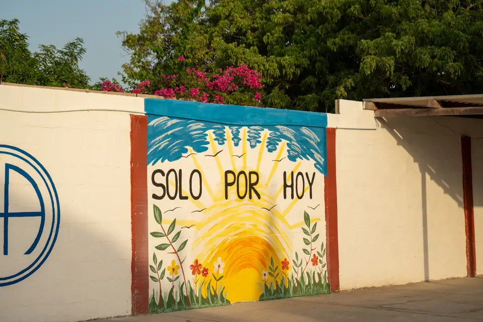 Mural terapéutico Solo por hoy